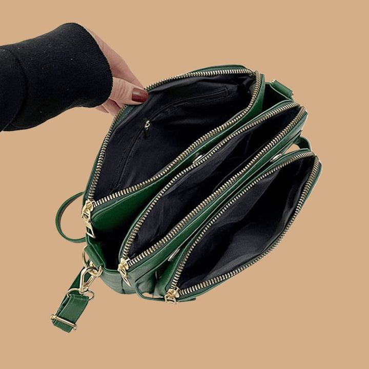 Women's Handbag with Zipper Closure and Adjustable Strap