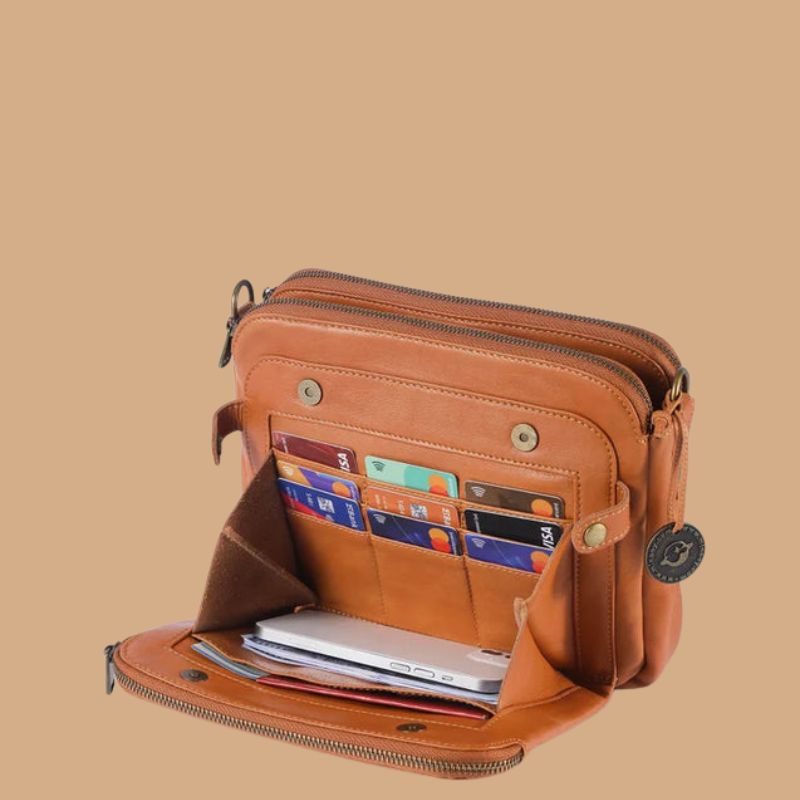 Women's Handbag with Zipper Closure and Adjustable Strap