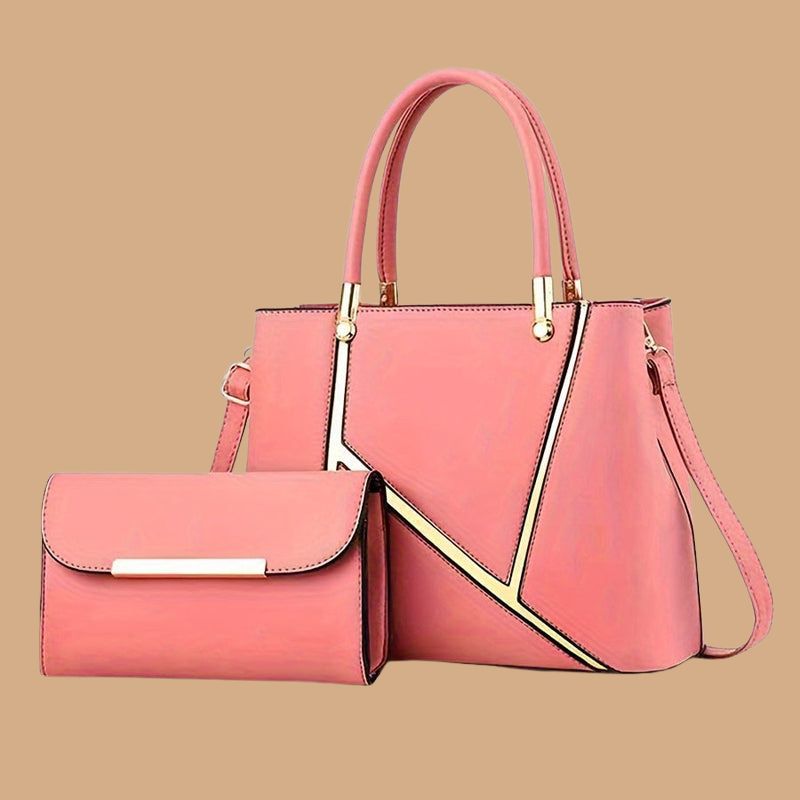 Women’s 2-Piece Handbag Set with Spacious Tote and Crossbody Bag