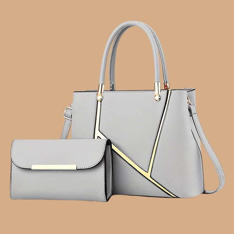 Women’s 2-Piece Handbag Set with Spacious Tote and Crossbody Bag