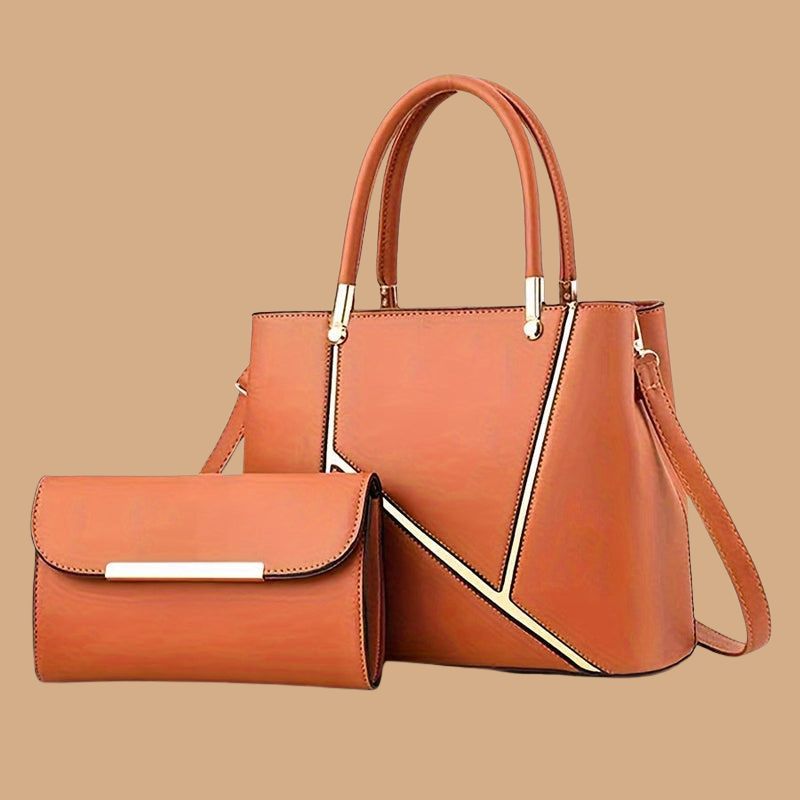 Women’s 2-Piece Handbag Set with Spacious Tote and Crossbody Bag