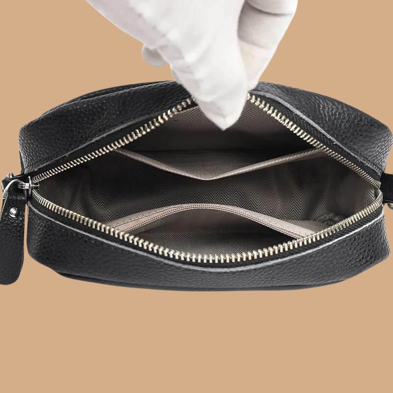 Women’s Crossbody Bag with Boxy Shape and Wide Patterned Strap