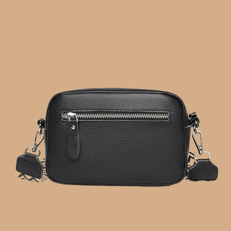 Women’s Crossbody Bag with Boxy Shape and Wide Patterned Strap