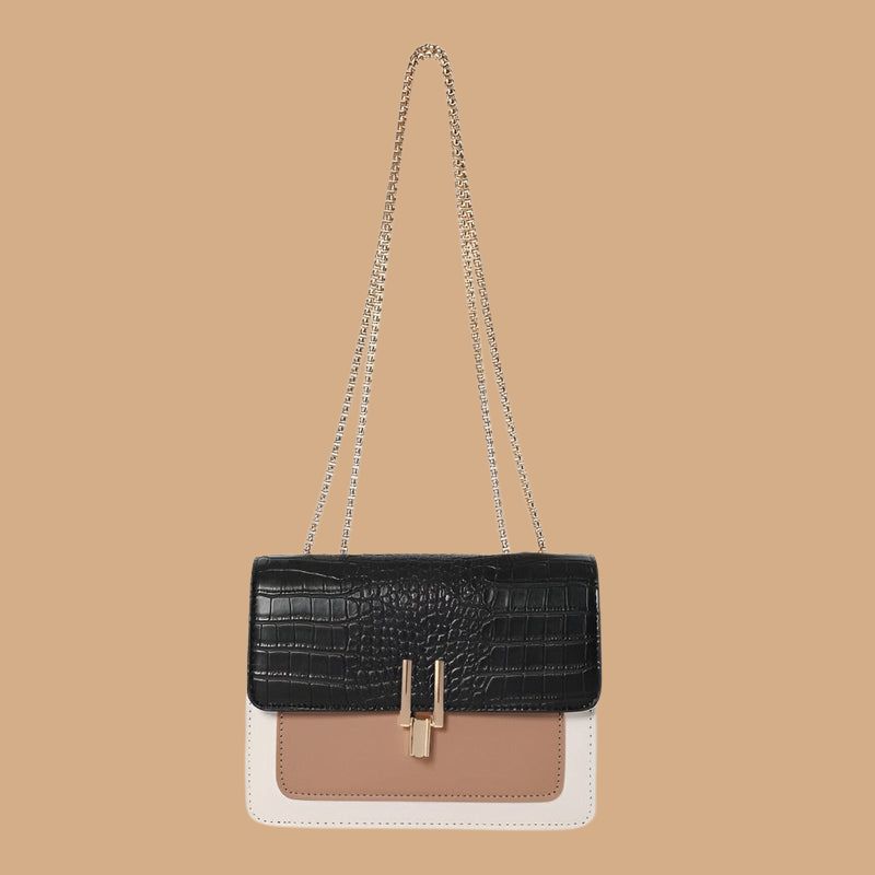 Women’s Flap Handbag with Magnetic Fastening and Adjustable Strap