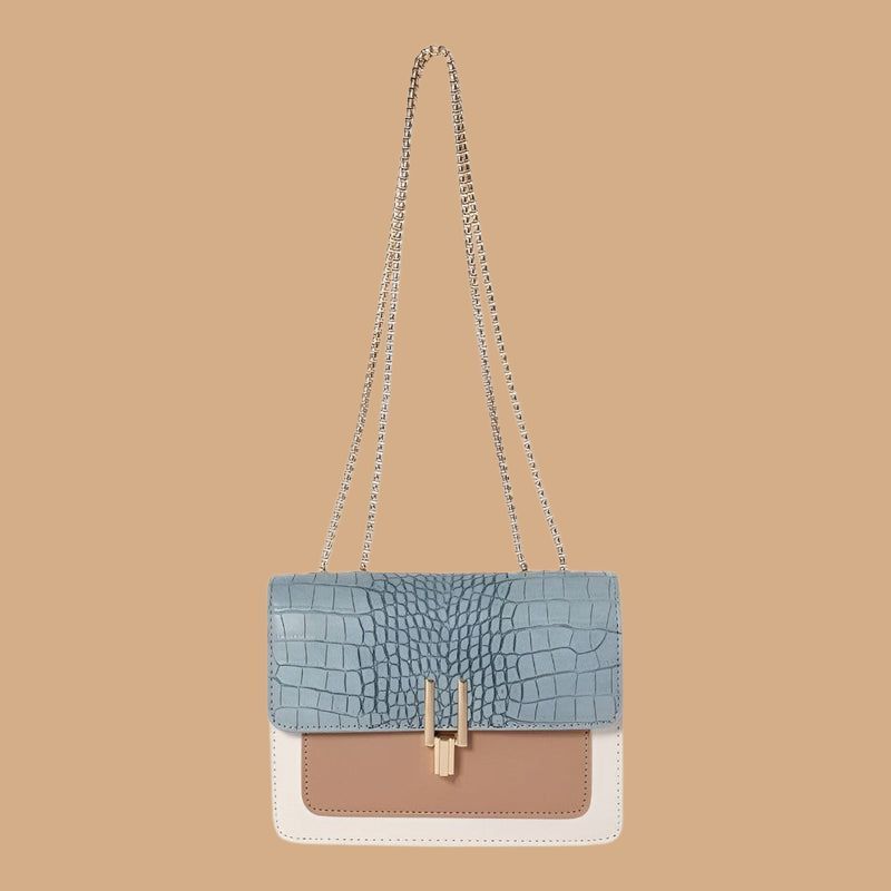Women’s Flap Handbag with Magnetic Fastening and Adjustable Strap