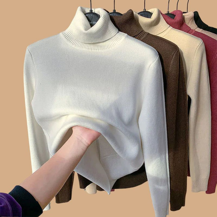 Women’s Roll Neck Jumper with Lining and Long Sleeves