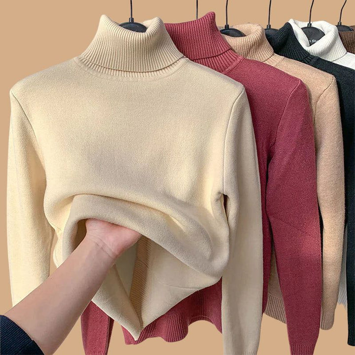 Women’s Roll Neck Jumper with Lining and Long Sleeves