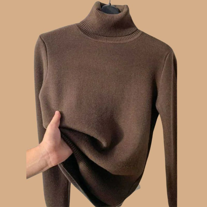 Women’s Roll Neck Jumper with Lining and Long Sleeves