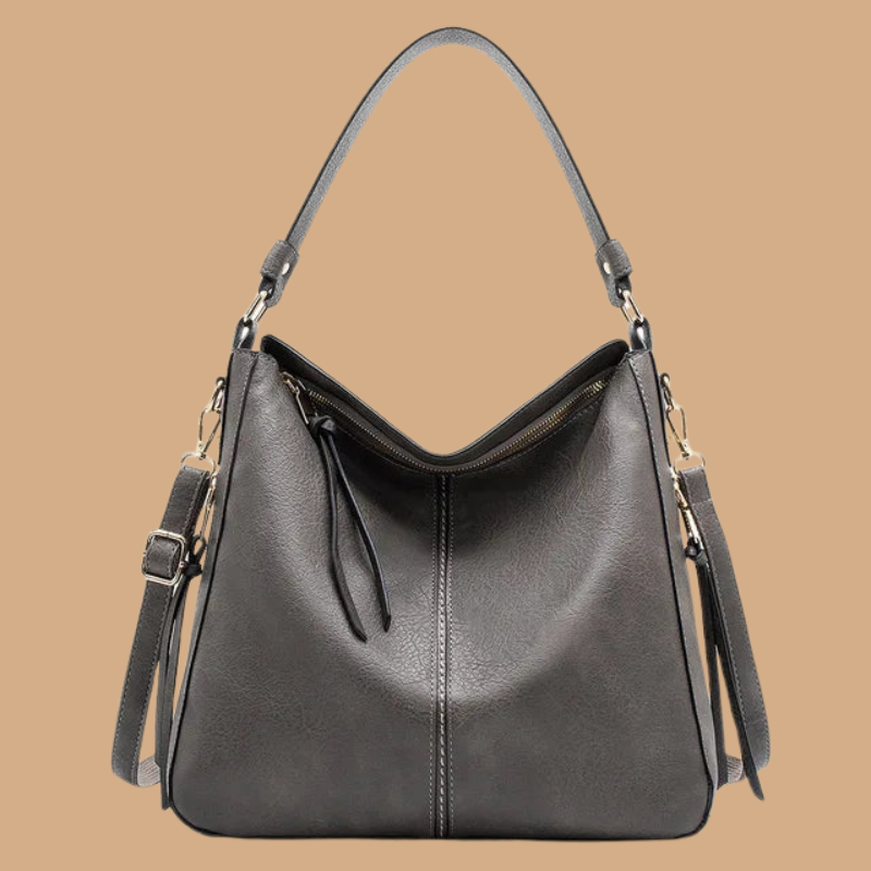 Women’s Shoulder Bag with Top Handle and Zip Fastening