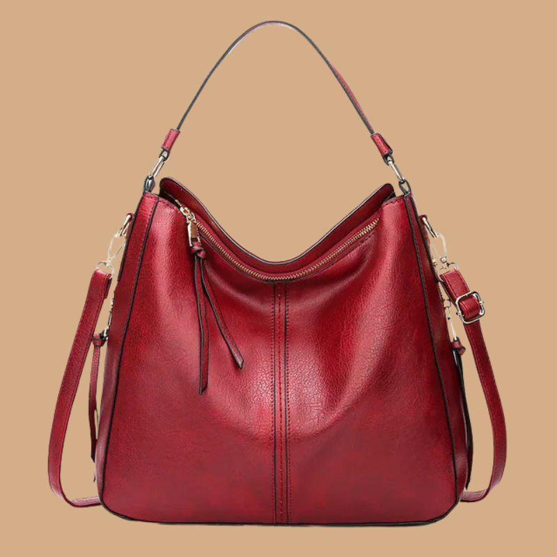 Women’s Shoulder Bag with Top Handle and Zip Fastening