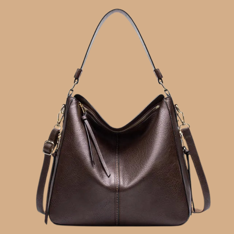 Women’s Shoulder Bag with Top Handle and Zip Fastening