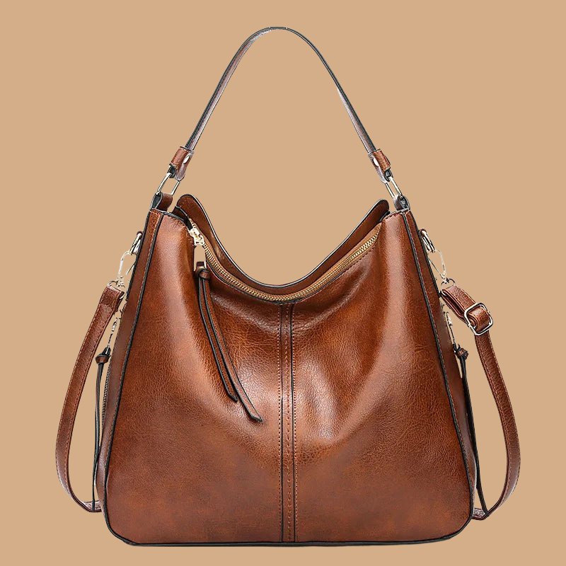 Women’s Shoulder Bag with Top Handle and Zip Fastening