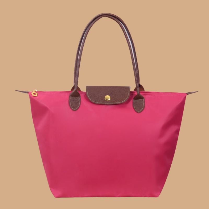 Women’s Structured Shoulder Bag with Textured Flap