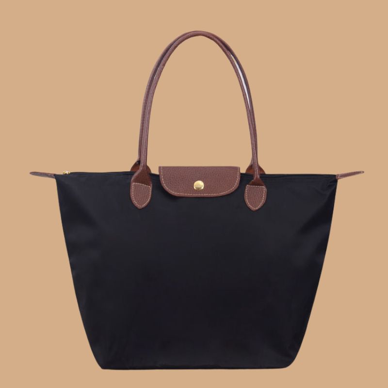 Women’s Structured Shoulder Bag with Textured Flap