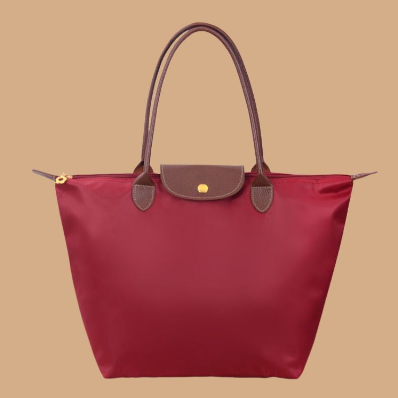 Women’s Structured Shoulder Bag with Textured Flap