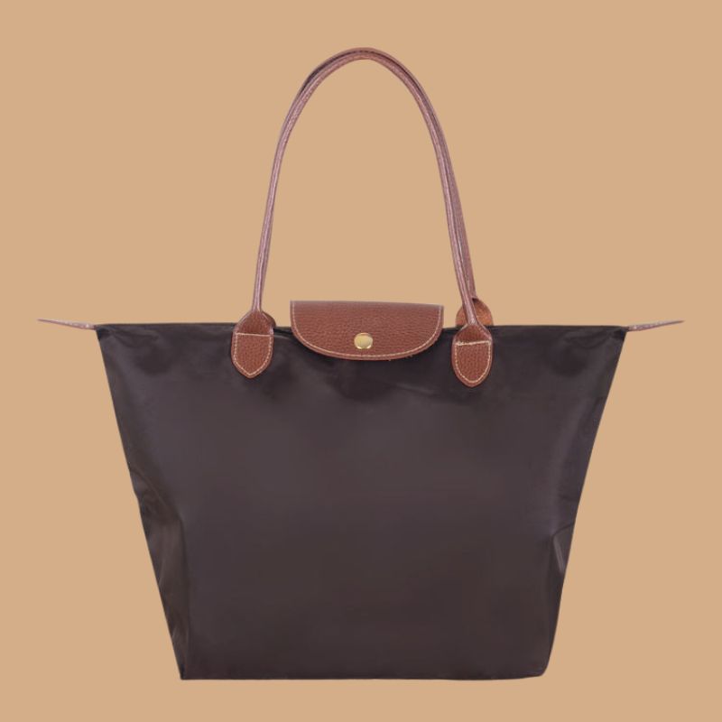 Women’s Structured Shoulder Bag with Textured Flap