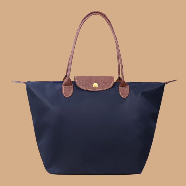 Women’s Structured Shoulder Bag with Textured Flap
