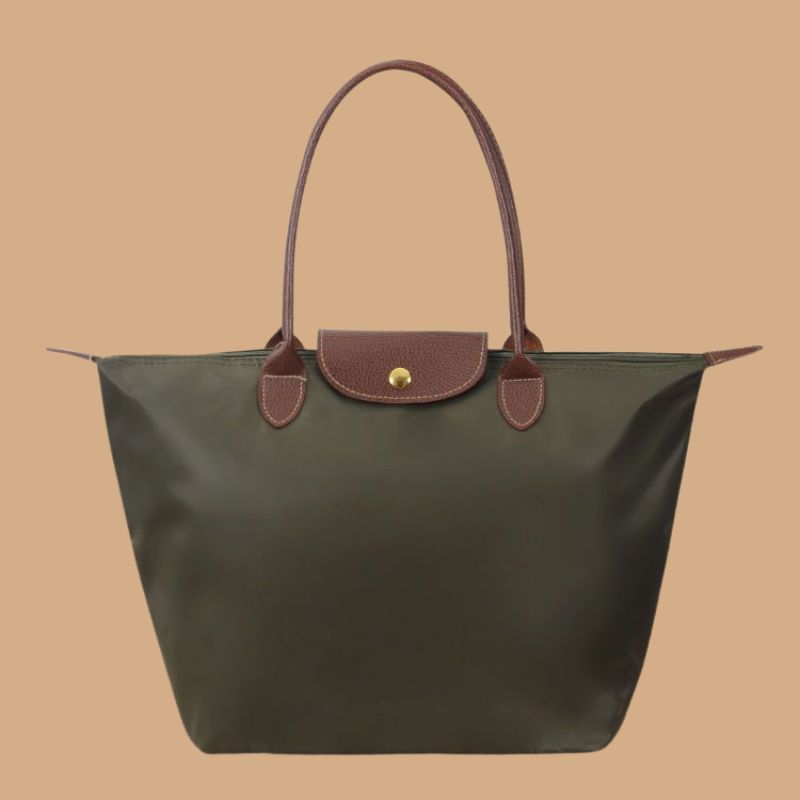 Women’s Structured Shoulder Bag with Textured Flap