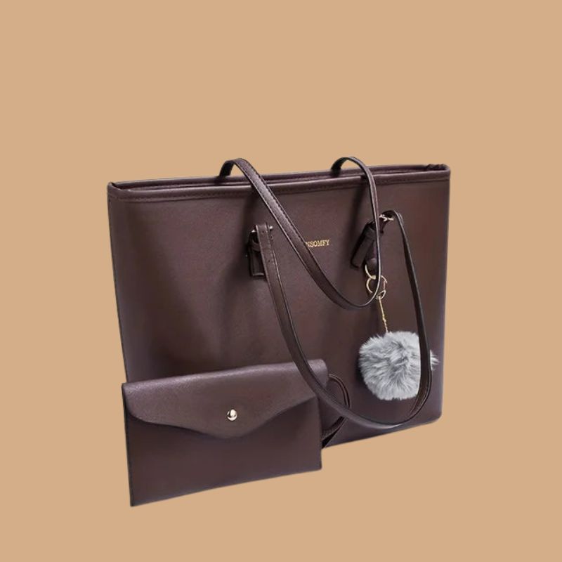 Women’s Tote Shoulder Bag with Adjustable Strap and Multiple Pockets