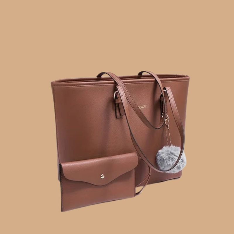 Women’s Tote Shoulder Bag with Adjustable Strap and Multiple Pockets