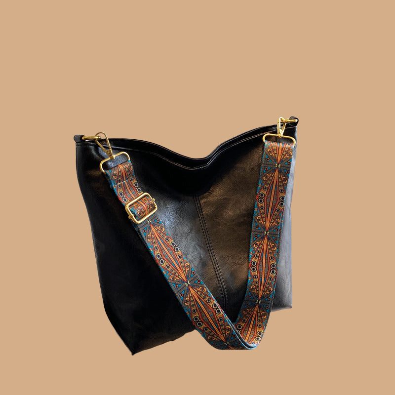 Women’s Vintage-Inspired Handbag with Dual Handles and Detachable Shoulder Strap