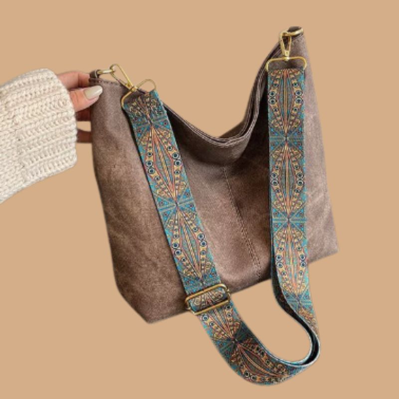 Women’s Vintage-Inspired Handbag with Dual Handles and Detachable Shoulder Strap